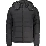 GUESS JEANS Černá zimní bunda s kapucí