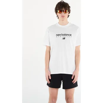 Pánské tričko Tričko New Balance Linear Graphic T-Shirt White M