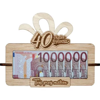 Žertovný předmět Tabulka na peníze Tvůj první milion k 40 SK