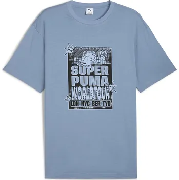 Pánské tričko Pánské triko PUMA GRAPHIC WORLD TOUR TEE 632112-34 COOL BLUE L