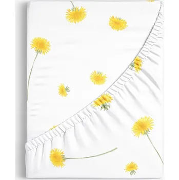 Prostěradlo Bavlněné napínací prostěradlo - Pampelišky 120 x 200 cm