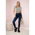 K-Fashion Tmavě džínové kalhoty