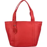 Velká dámská kožená kabelka červená - Hexagona Common červená