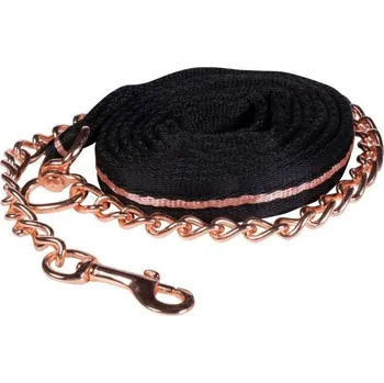 Vodítko HKM s řetízkem black/rose-gold 270cm