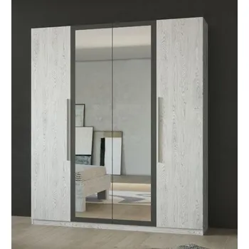 Šatní skříň Šatní skříň AGADIR 4D 180 cm, antracit a light artwood