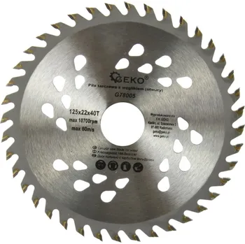 Pilový kotouč Kotouč pilový s SK plátky (vidiový), 125x40Tx22mm GEKO G78005