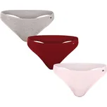 3PACK dámská tanga Tommy Hilfiger vícebarevná (UW0UW06129 0WT)