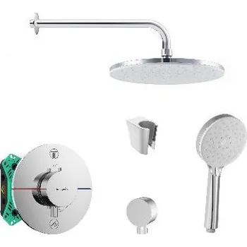Sprchový set SANITINO - Sprchový set s termostatem a tělesem pod omítku Hansgrohe, příslušenství kielle, chrom SANI21HKK023