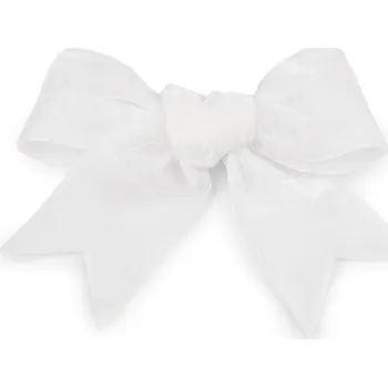 Vánoce Vánoční mašle sametová 11x9 cm, malé, 5 bílá