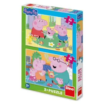 Puzzle Peppa Pig: Domov 24+48 dílků - -