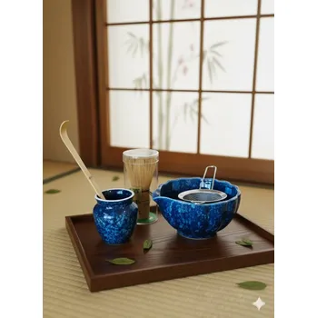 Sada nádobí Matcha sada 5 dílná modrá