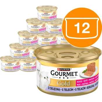 Gourmet Gold Kitten s telecím 12 x 85 g