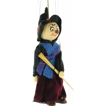 Dřevěná hračka Dřevěná loutka Čarodějnice