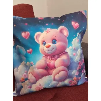 Povlak na polštářek Povlak na polštářek růžový medvídek