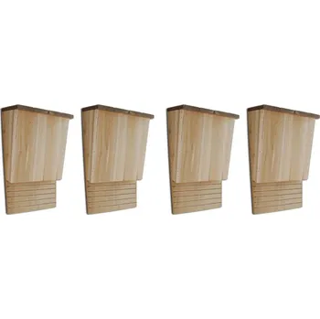 vidaXL Budka pro netopýry 4 ks 22 x 12 x 34 cm dřevěná [276009]