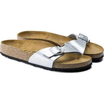 Dámské žabky Birkenstock Madrid žabky Birko-Flor Silver Wide pro ženy, 42 i476_27972106