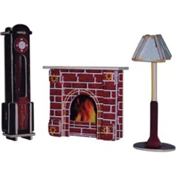 3D puzzle Woodcraft dřevěné 3D puzzle - Nábytek a krb barevný