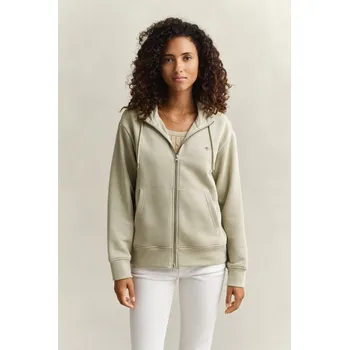 Dámská mikina MIKINA GANT SHIELD ZIP HOODIE COUNTRY BEIGE