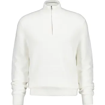 Pánský svetr SVETR GANT COTTON TEXTURE HALF ZIP EGGSHELL