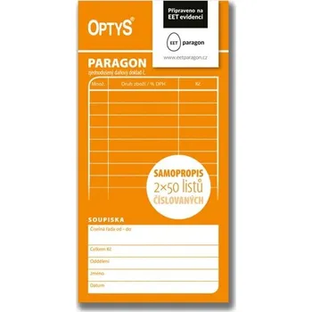 Kancelář Paragon obchodní NCR číslovaný