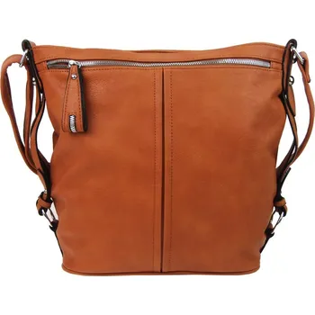 Kabelka Mahel Moderní velká crossbody kabelka 74-MH koňaková hnědá