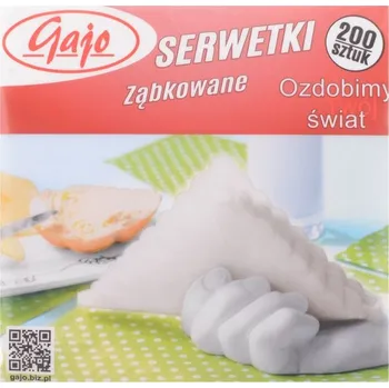 Papírový ubrousek Ubrousky Gajo 1vr.,15x15cm, bílé