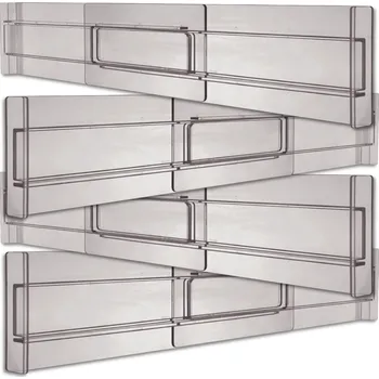 Organizér oblečení Camerazar Nastavitelná přepážka zásuvek, sada 4 ks, oddělovací organizér