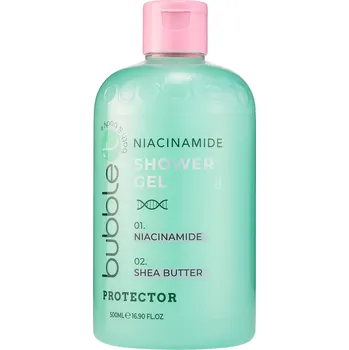 Sprchový gel Bubble T Protector sprchový gel s niacinamidem a bambuckým máslem, 500 ml