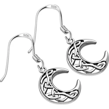 Náušnice Keltský měsíc, stříbrné náušnice 925/1000