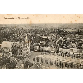 Stará Pohlednice A15, AUDENAERDE - ALGEMEEN ZICHT Rok 1917