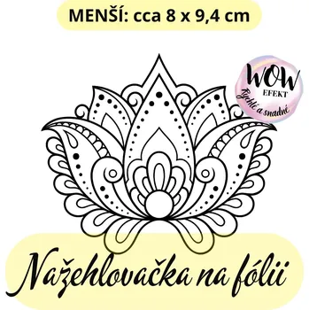 Nažehlovačky na fólii Nažehlovačka na fólii, MANDALA LISTY V KVĚTU, 1 kus Zvolte VELIKOST motivu ZDE:: Menší