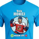 Tričko Volá Hokej - velikost 146, Barva Tyrkysová