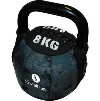 Kettlebell SVELTUS SOFT KETTLEBELL 8 KG OS Černá