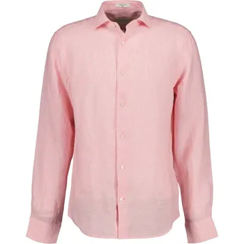 KOŠILE GANT REG LINEN SHIRT WASHED PINK