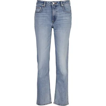 Dámské džíny DŽÍNY GANT CROPPED STRAIGHT STRETCH JEANS LIGHT BLUE WORN IN