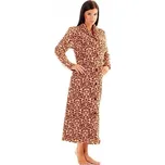 Dámský župan s šálovým límcem VICTORIA 2130 8288 Hnědá vzor -