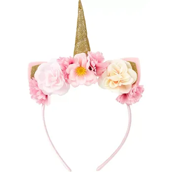 Čelenka Souza čelenka do vlasů jednorožec s květinami