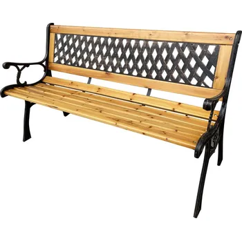 Zahradní lavice MOB Zahradní lavička Akord Marja (hnědá + přírodní dřevo)