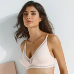 Blancheporte Trojúhelníková podprsenka Paia s tvarovanými košíčky, bez kostic pudrová 90C