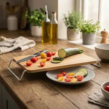 Kuchyňské prkénko TESCOMA Online 36 x 22 cm - prkénko na krájení na nožkách z bambusu