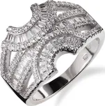 Masivní stříbrný prsten se zirkony - Meucci SS200R