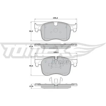 Brzdová destička Sada brzdových destiček, kotoučová brzda TOMEX TX 17-29