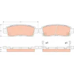 Sada brzdových destiček, kotoučová brzda LUCAS GDB4455