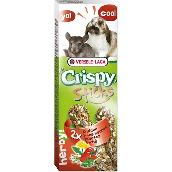 Krmivo pro hlodavce Tyčinky Versele-Laga Crispy králík a činčila, s bylinkami 110g 2ks-KARTON