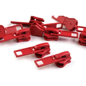 Zip Jezdec ke kostěným zipům No 5, malé, 16/148 červená