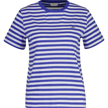 Dámské tričko TRIČKO GANT REG STRIPED SHIELD SS T-SHIRT ROYAL BLUE