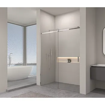 Erga Lynn, posuvné sprchové dveře do otvoru 150x195 cm, 8mm čiré sklo, chromový profil, ERG-V02-LYNN-D150-CL-CR