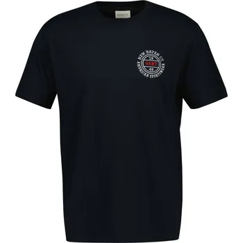 Pánské oblečení TRIČKO GANT GRAPHIC SS TSHIRT BLACK