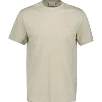Pánské oblečení TRIČKO GANT 2 TONE PIQUE SS TSHIRT OAT BEIGE