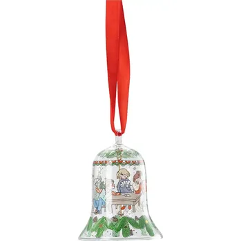 Vánoční ozdoba Rosenthal Skleněná ozdoba na stromeček Zvonek, Vánoční radovánky, 7 cm 02251-722300-49705